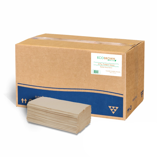 Eco Brown Folded Towel 2-Ply - 2400 Per Box Eco Brown Folded Towel 2-Ply - 2400 Per Box